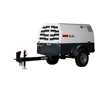 Portable air compressor for construction sites